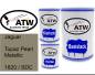 Preview: Jaguar, Topaz Pearl Metallic, 1820 / SDC: 500ml Lackdose + 500ml Klarlack + 250ml Härter - Set, von ATW Autoteile West.